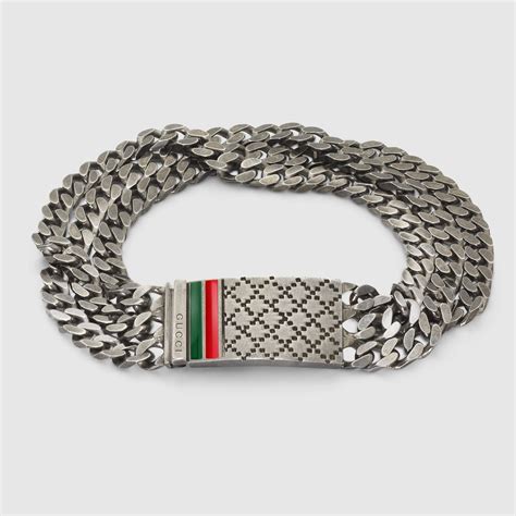 mens gucci chain bracelet|Gucci chain bracelet men's.